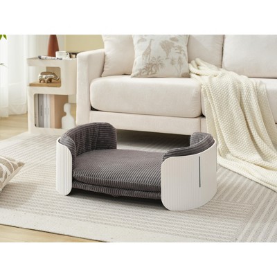 Cesicia Scandinavian style Cat Couch Bed, Elevated Cat Beds with Removable Mattress Cover, for Kitty, Puppy or Small Animal