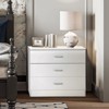 Karl Home 3-Drawer White Particle Board 25.98in. W Chest of Drawer - 3 of 3