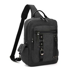 Generic Vintage Canvas Messenger Bag, Laptop Crossbody for Men, Lightweight Single Shoulder Bag, Suitable - 1 of 4