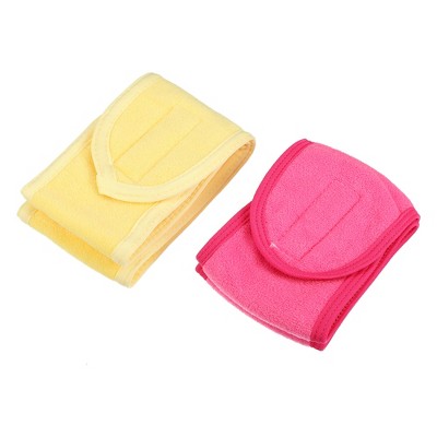 Unique Bargains 2 Pcs Towel Headbands Make Up Hair Band Spa Yoga  Self-adhesive Tape Yellow Rose Red : Target