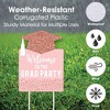 Big Dot of Happiness Rose Gold Grad - Party Decorations - Graduation Party Welcome Yard Sign - 3 of 4