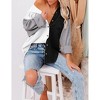 Coolmee Women's Corduroy Button Down Shirts Boyfriend Long Sleeve Oversized Blouses Tops - 4 of 4