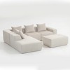Corduroy Modular L-Shaped Sectional Sofa with High-Density Sponge, 5 Pillows - 3 of 4