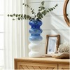Glass Vase - Coastal Ombre Decorative Flower Holder for Home, Office, Bedroom & Living Room - Modern Ripple Design, Durable Handmade Glass - 2 of 4