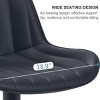NicBex Set of 2 Swivel Adjustable Height Bar Stools,Modern Upholstered Bar Chair with Backrest for Dining Room,Kitchen,Counter,Black - 4 of 4