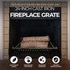 Panacea 24 Inch Cast Iron Fireplace Grate for Fireplace Log Carriers and Holders, Home Improvement, and Hearth Essentials, Black - 4 of 4