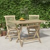 vidaXL Folding Garden Table Grey Solid teak wood Medium Foldable - 2 of 4
