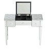 Vynxaria Mirrored Makeup Vanity Desk with Crushed Diamond Inlay - Luxurious Flip-Top Design - 2 of 4
