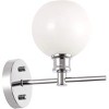 Elegant Lighting Collier 1 light Chrome and Frosted white glass Wall sconce - 2 of 4