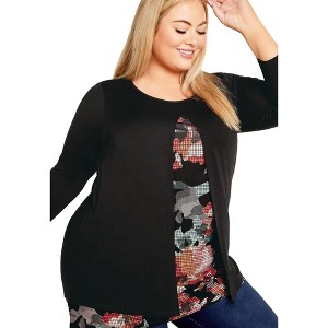 Avenue Women's Plus Size Alex Tunic - 1 of 4