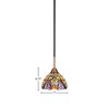 Toltec Lighting Paramount 1 - Light Pendant in  Matte Black/Brass with 7" Lynx Art Glass Shade - 2 of 2