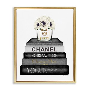 Stupell Industries Monochrome Fashion Designer Bookstack, 17" x 21" - 1 of 4