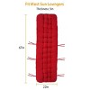 67x22in Chaise Lounger Cushion Recliner Rocking Chair Sofa Mat Deck Chair Cushion - 3 of 4
