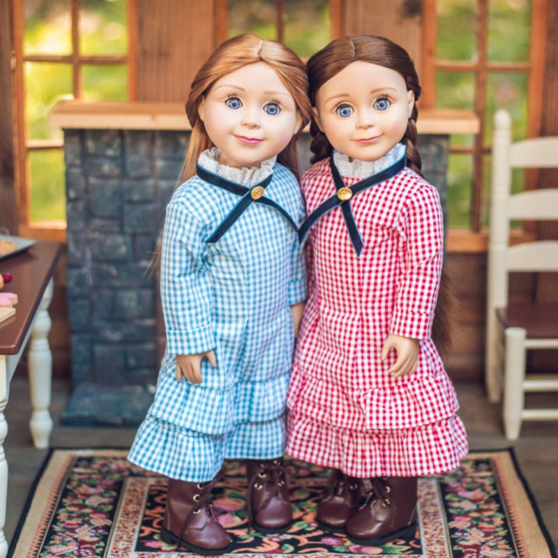 The Queen's Treasures 18 Inch Doll Clothes Mary Ingalls Blue Check Dress, 6 of 10