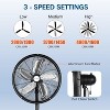 BILT HARD 18" Pedestal Oscillating Misting Fan High-Velocity 3-Speed Patio Fans Adjustable Height 120° Oscillation Waterproof Fan for Outdoor - 4 of 4
