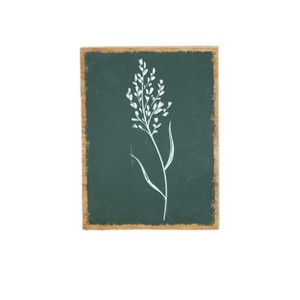 VIP Wood 9.5 in. Green Floral Pattern Wall Art - 1 of 4
