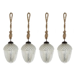Whisen D4.3" Glass Ornament, , Decorative Hanging Ball Christmas Tree Ornaments, Set of 4 - Multicolor - 1 of 4