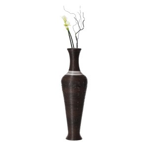 Uniquewise Brown Tall Decorative Floor Vase, Modern Unique Vase, 40 Inch Tall Vase, Freestanding PVC Floor Vase For Living Room or Hallway - 1 of 4