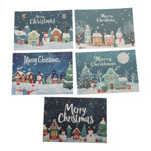Unique Bargains Christmas Greeting Card 4.5x3.1 Inch 10 Pcs - 1 of 4