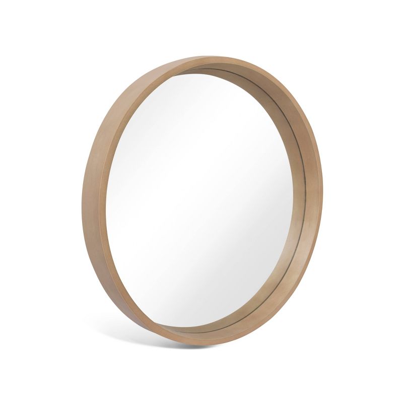 Wood Round Mirror Natural - WallBeyond, 3 of 9