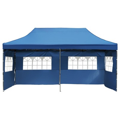 10x20 Pop Up Canopy Tent with 6 Sidewalls Heavy Duty Party Tent UV and Waterproof Protection