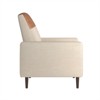 iNSPIRE Q 40.1"H Farmhouse Polyurethane Foam Push-Back Recliner in Brown/Beige - 4 of 4