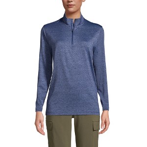 Lands' End Unisex Rapid Dry Space Dye Quarter Zip Pullover Shirt - 1 of 4