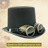 4E's Novelty 6" Black Top Hat Costume Men & Women, Tall Felt Hat with Satin Ribbon, Perfect for Magician, Circus, Snowman Roleplay & Dress Up Party - 4 of 4