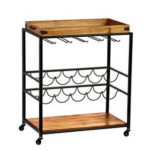 Mayson Bar Cart - HZ2020 - Black - SEI - 1 of 4