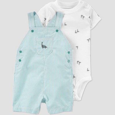 Image of Baby Boys' Striped Dino Top & Bottom Set - Just One You® made by carter's Green