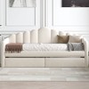 NicBex Twin Size Daybed with Storage Day Bed Frame Twin with Unique Headboard, 2 Drawers, Storage Pockets and USB Charging for Apartment - 3 of 4