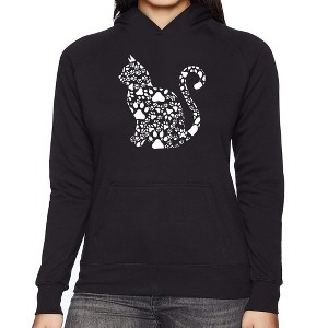 LA Pop Art Cat Claws - Women's Word Art Hooded Sweatshirt - 1 of 4
