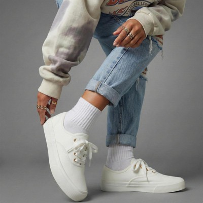 Женские кроссовки CUSHIONAIRE Women’s Freshman Canvas Lace-Up Sneaker with Memory Foam, Casual Walking Shoes, Lightweight & Comfortable White Smooth 10 — фото 3