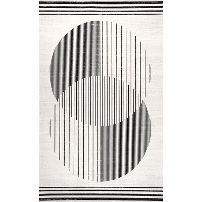 nuLOOM Leah SpinClean Machine Washable Stain-Resistant Area Rug