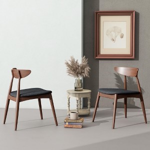 KWPZQEB Dining Chairs Set of 2, Modern Chairs with Plush Cushions and Comfy Backrest, Wooden Dining Chairs for Dining Room, Living Room - 1 of 4