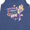 JoJo Siwa Time Of My Life Graphic Sleeveless Aline Dress - Heather Navy - 3T - 2 of 3