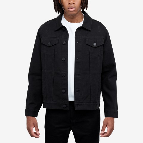 Мужские куртки X RAY Men's Denim Jacket in JET BLACK Size L