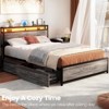 Aheaplus Bed Frame with Storage Drawers and Charging Station - 2 of 4