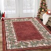 4x6 Christmas Pine Cones Rug, Washable, Non-Slip, Soft Throw Carpet, Stain-Resistant, Holiday Accent Decoration for Bedroom/Home, Red - 2 of 4