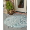 Unique Loom Outdoor Modern Pool Abstract Woven Area Rug - 4 of 4