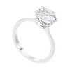 Slickblue Elegant 2 Ct Rhodium Plated Round Cut Scallop Solitaire Engagement Ring for Women - 3 of 3