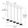LNC Rilistenica 5-Lights 30.3" Luxury and Glam Linear Integrated LED Kitchen Island Lights, Gold - 3 of 4