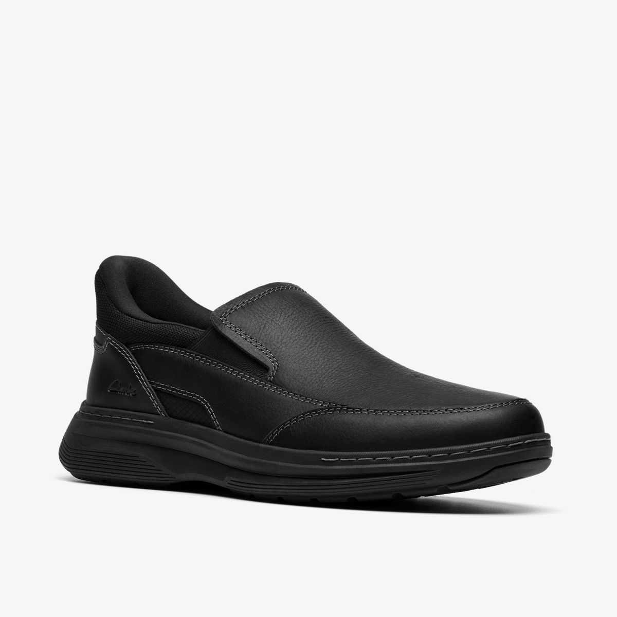 Clarks Mens Craftwell Step Black Tumbled Shoes - thumbnail 5