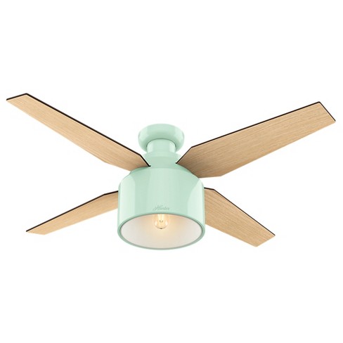 52 Cranbrook Low Profile Mint Ceiling Fan With Light With