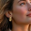 Ross-Simons Italian 14kt Yellow Gold Shrimp Hoop Earrings - 2 of 4
