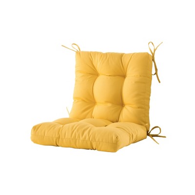 BLISSWALK Outdoor Chair Cushions,40"x20"x4",Low BackTufted Thick Outdoor Wicker Lawn Seat Cushion with Ties for Patio Furniture