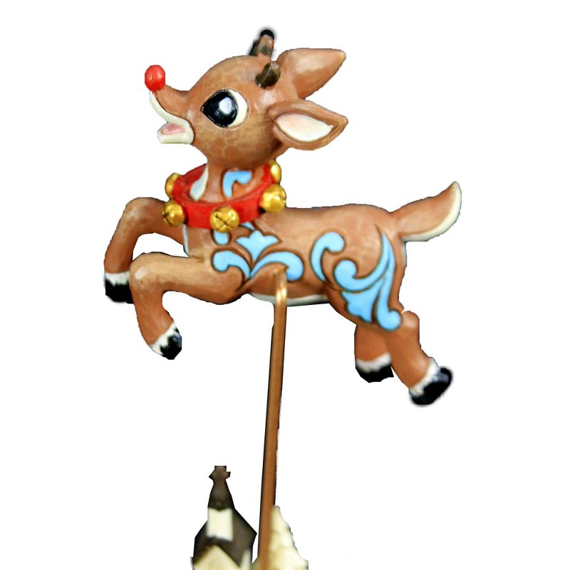 Jim Shore Leaping Rudolph With Bells  -  One Figurine 8.755 Inches -  Christmas  -  6006792  -  Polyresin  -  Multicolored, 2 of 5