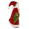 Kurt Adler 18-Inch Fabric And Resin Decorative Santa With Wreath Table Piece - 2 of 4