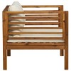 vidaXL Garden Chair Cream White, Natural Wood - 4 of 4