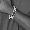 Black Bow Jewelry Men's 12mm Stainless Steel and Black Diamond Bracelet - 8.5 Inch - 4 of 4